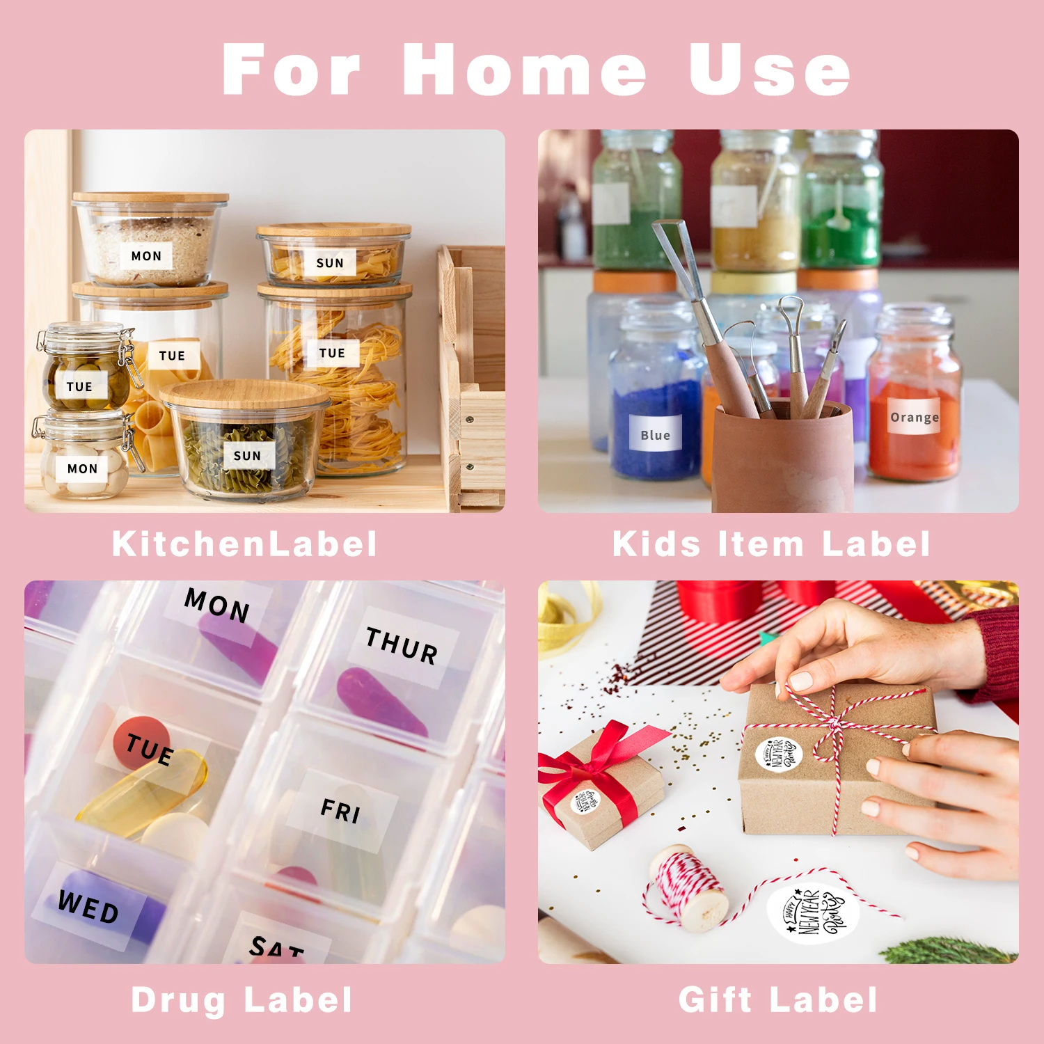 Marklife 무선 라벨 프린터 P50 잉크리스 블루투스 열전사 라벨 메이커 접착 라벨 스티커 기계 DIY 패턴 바코드