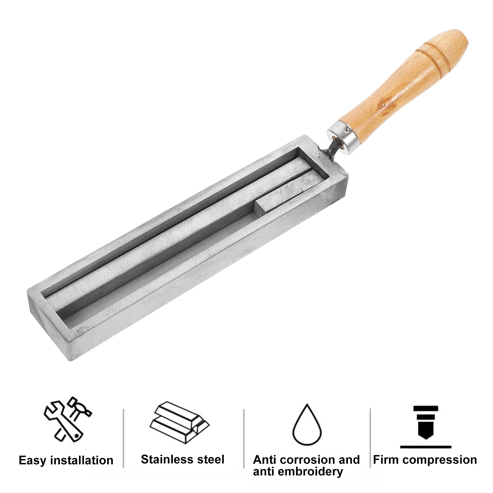 Oil Tank Silver Melting Slot Gold Jewelry Tools Metal Mould Refining Iron Wood Mold for Kit