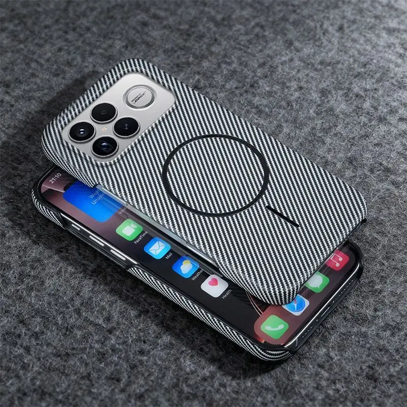 Carbon Fibre MagSafe Protective Back Cover Case - Hard PC Shell