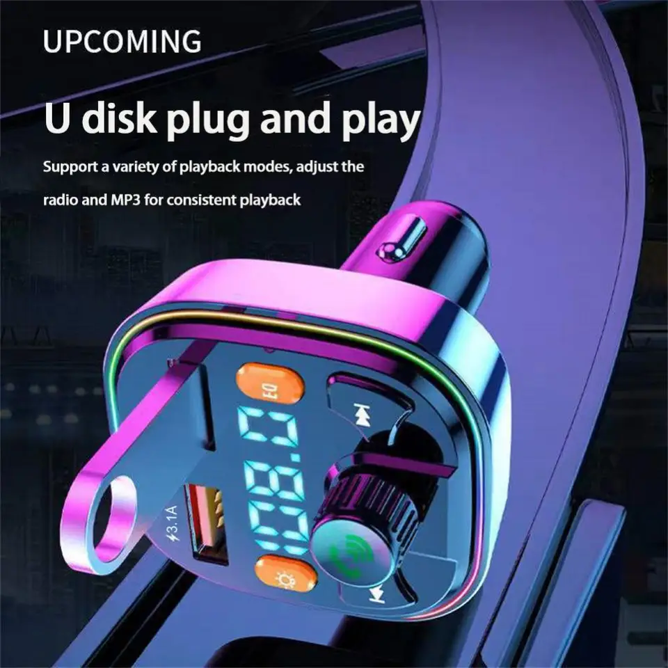 Trasmettitore FM Bluetooth 5.0 per Auto: Ricarica QC3.0 e 3 USB Testate
