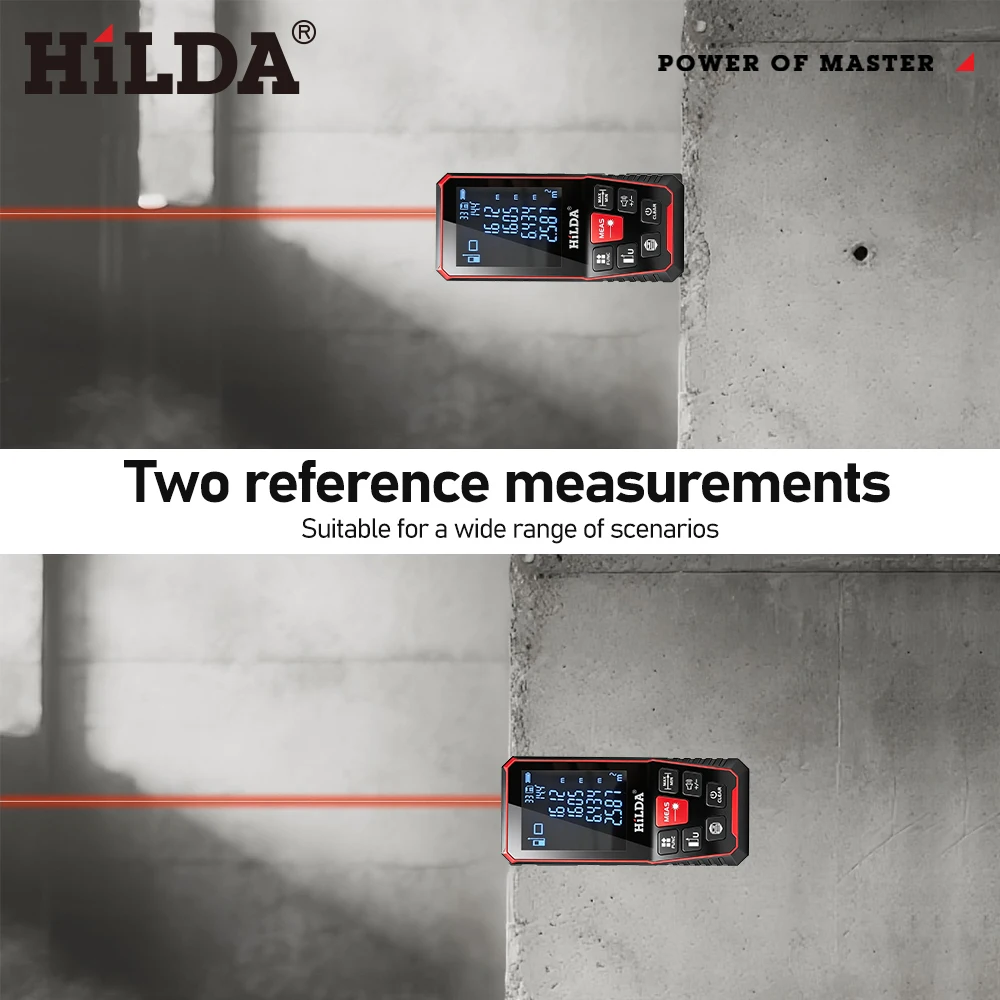 HILDA Professional Laser Distance Rangefinder Tool - Precision Measurement Ruler