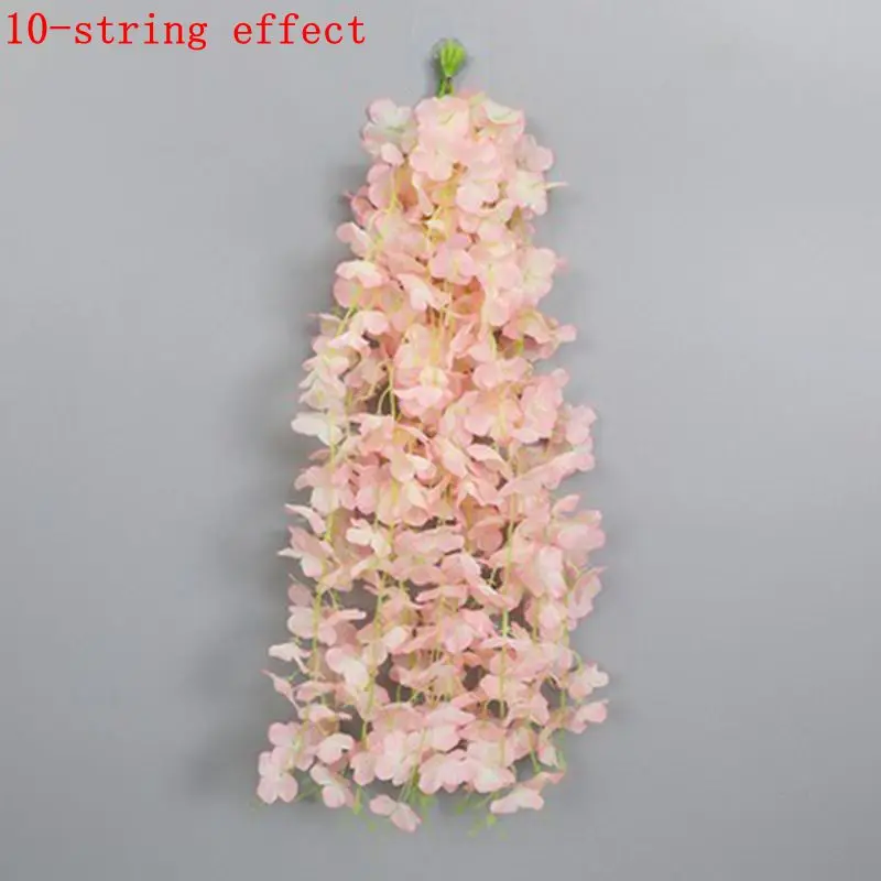 5/10 Stück 60cm Künstliche Glyzinien-Hängeblumengirlande Seidenblumenranke für Hochzeit Party Haus Garten Blumenwanddekoration – Detail 9