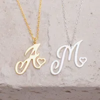 Cheap Items With Free Shipping A-Z Initial Letter Pendant Necklaces For Women Stainless Steel Jewelry Collier Femme Bff Gifts - Image 6