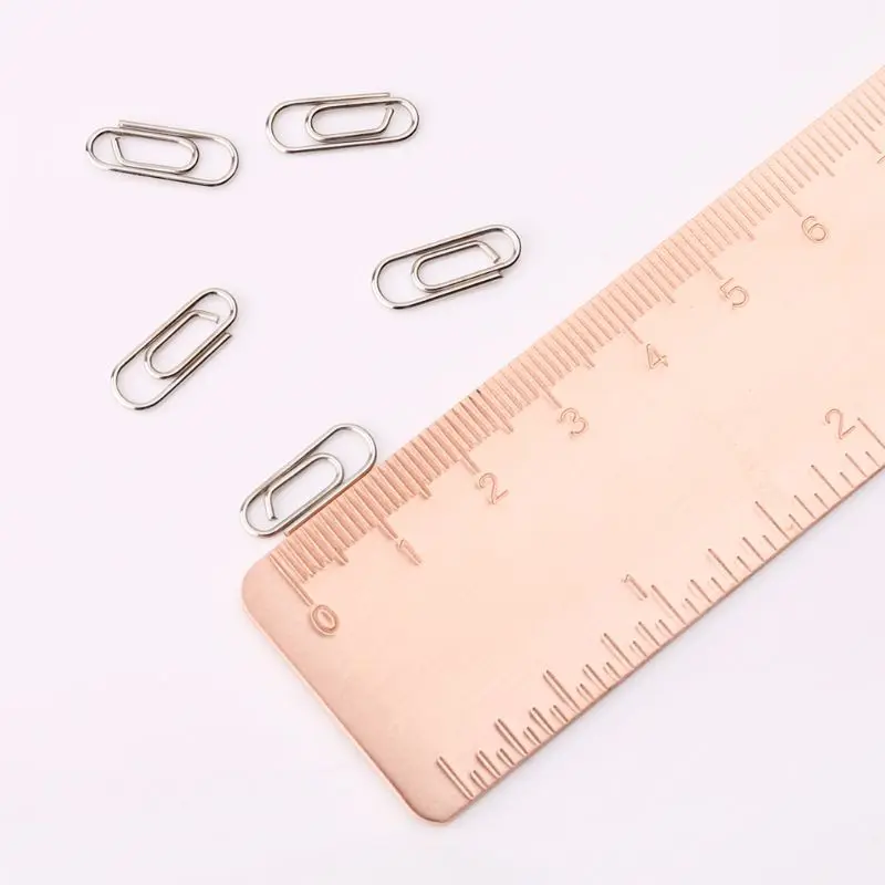 50Pcs 작은 미니 금속 종이 클립 책갈피 사진 편지 바인더 클립 학교 Su