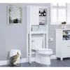 Over The Toilet Storage Cabinet, Bathroom Shelf Over The Toilet, Over Toilet Bathroom Organizer (White) 3