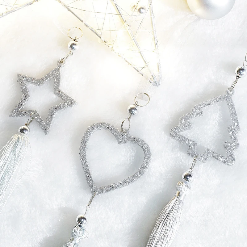 

6Pcs Christmas Tree Heart Star Shape Christmas Pendants Festival Hanging Decor Christmas-Gift