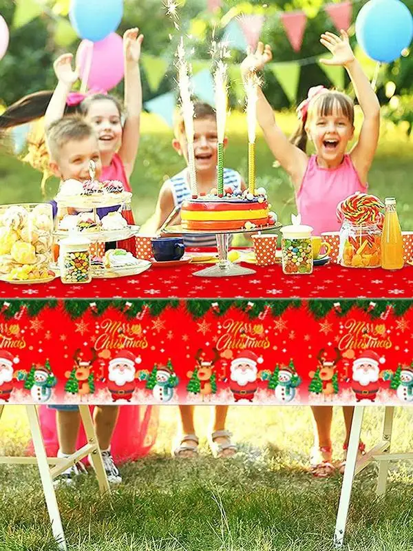 

Christmas Theme Table Cloth Waterproof Antifouling Table Cloth Fashionable Printing New Year Christmas Tablecloth Nappe De Table