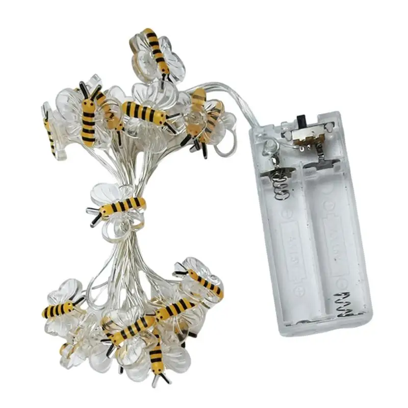

Bee LED String Lights Wedding Decorations String Lights For Wedding Party Balcony Courtyard 20 LED Cute Bee String Garden Light