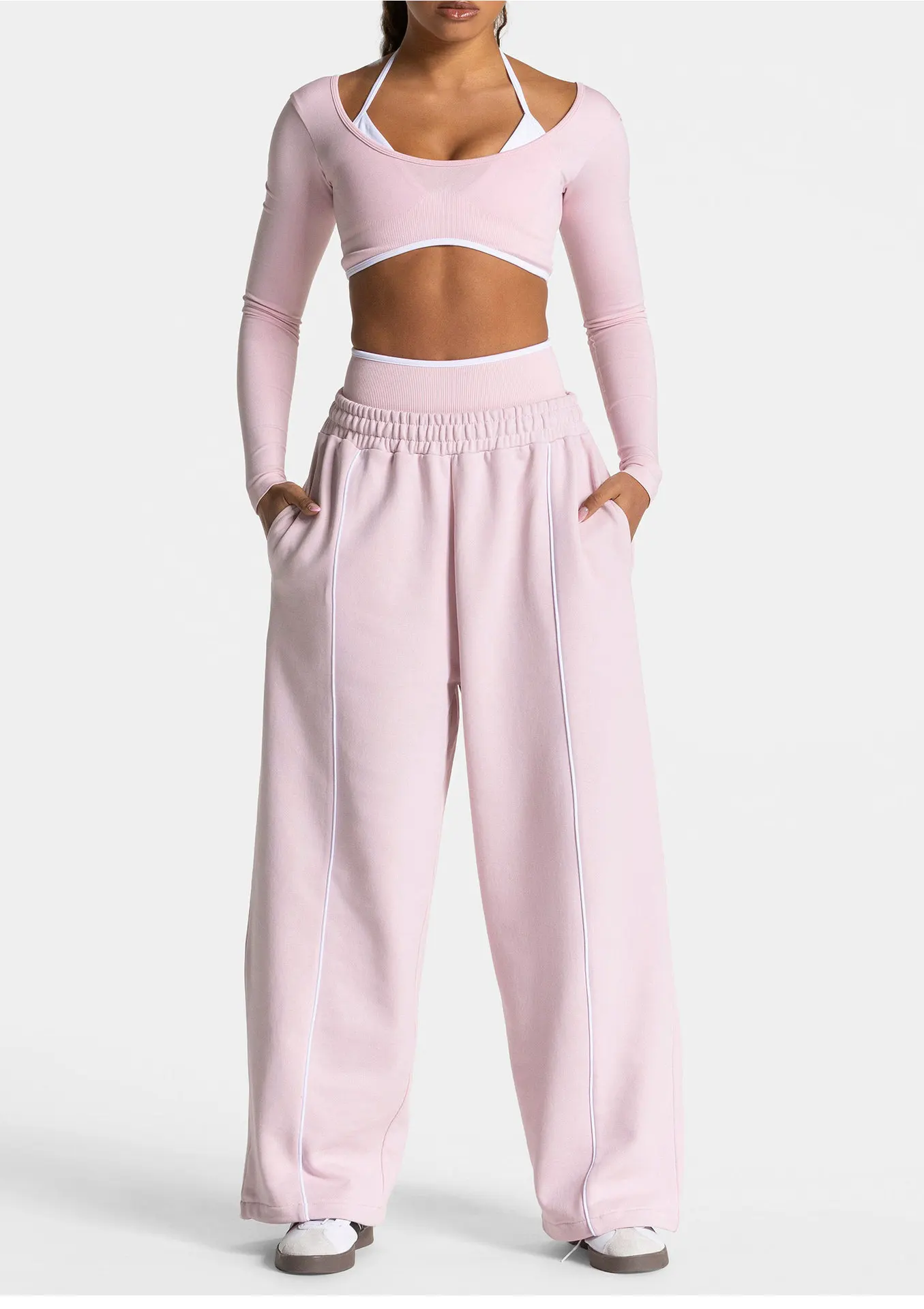 Pantalon Large Sport Femme avec Poches