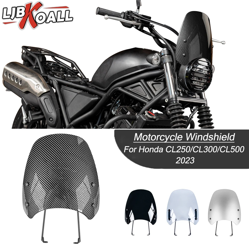 

CL250 CL300 CL500 Motorcyce Sport Windscreen Windsheid Airflow Wind Deflector W/ Mounting Bracket For Honda CL 250 300 500 2023