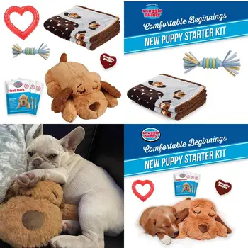 Calming Aid for Dogs: Heartbeat Puppy with 3 Heat Packs, Teething Toy, Essential Starter Kit for Puppy Care