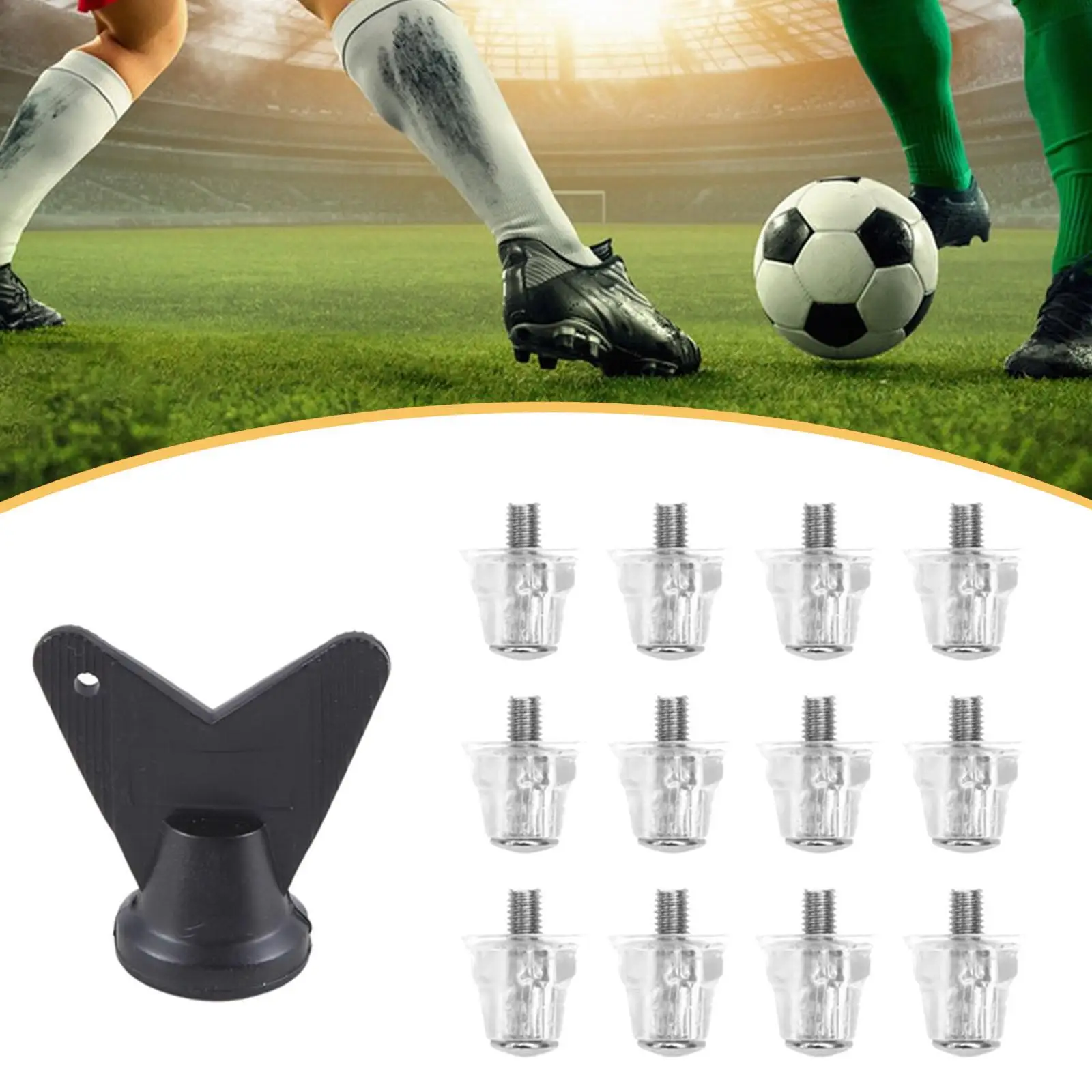 금속 축구화 스터드 교체용 M5 나사산 축구화 클리트 (야외 경기 훈련용)