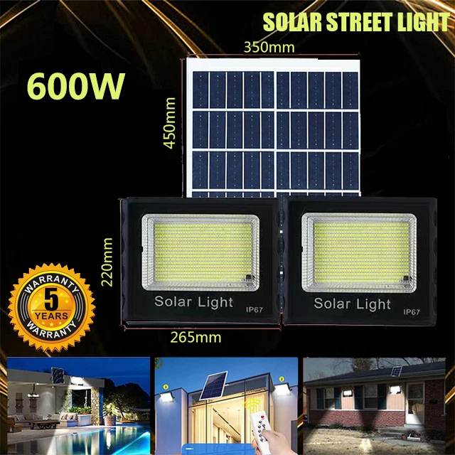 Solar Led Light Outdoor Panel Waterproof Street Lamp IP66 LED Remote Control Floodlight Is Suitable For Swimming Pool Courtyard solar powered fairy lights Solar Lamps