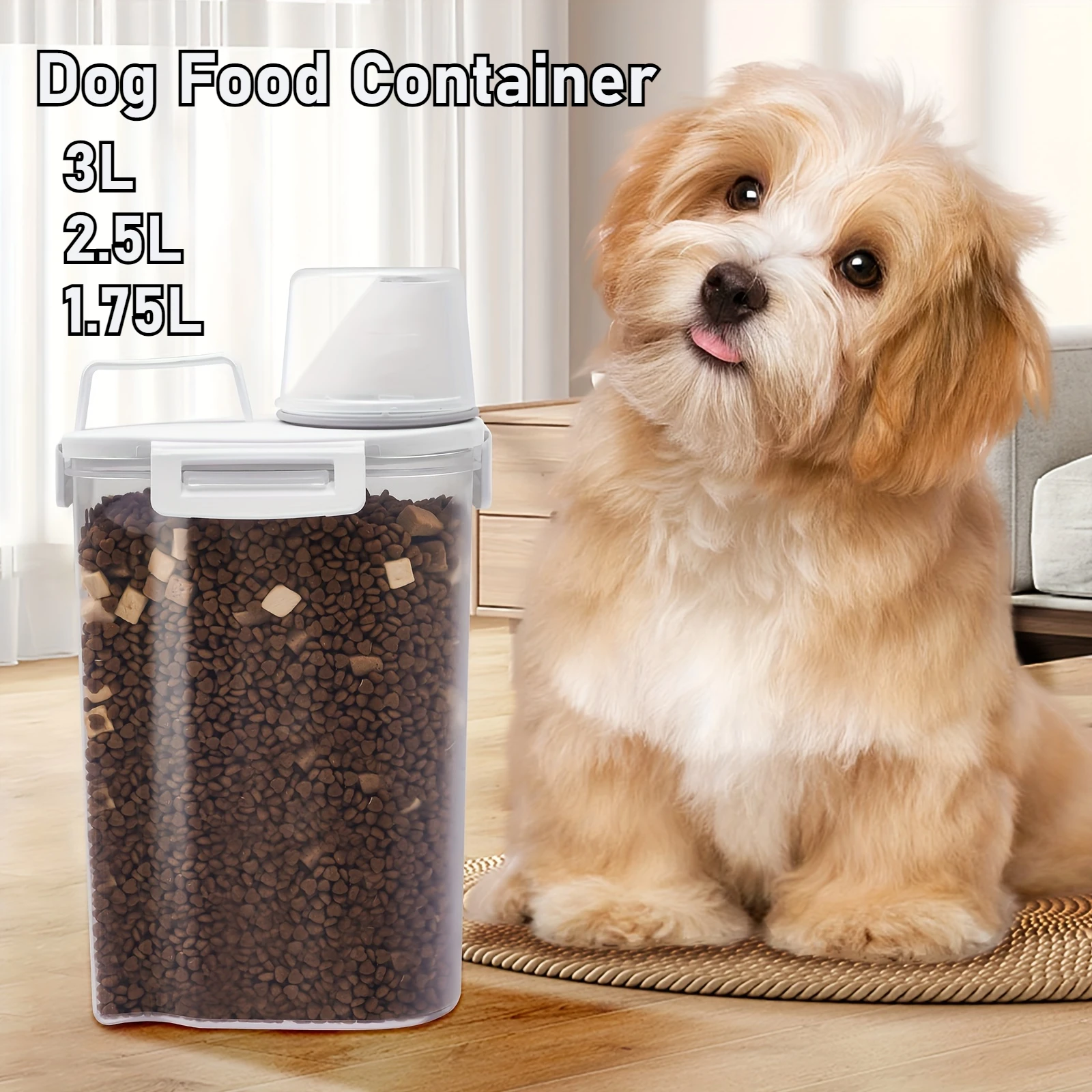 Pet Food Storage Box - Airtight & Leak-Proof Container with Lid