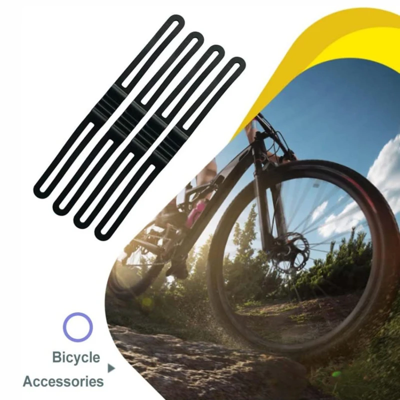 Pack of 6 Bike Band Silicone Phone Bicycles Straps Holder Fastening Straps Cycling Torch Bandages Reusable Accessories