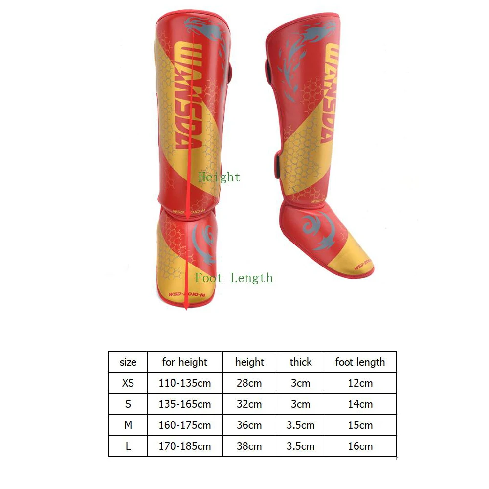 Children Adults Kickboxing Boxing Muay Thai Boxing Shin Guards Ankle Foot Protection Shield Martial Arts Training Equipment DEO