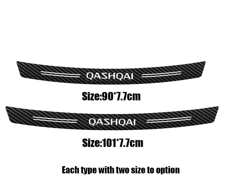 Protector De Parachoques Trasero Vinilo Fibra De Carbono - Para Nissan Qashqai J10, Antiarañazos