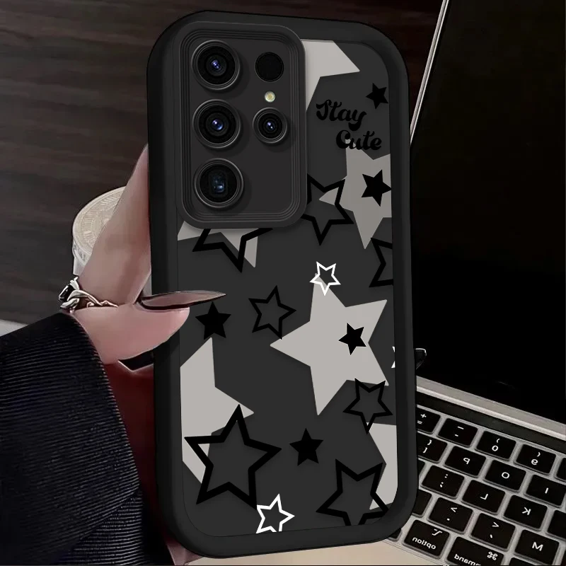 Black and White Star Phone Case - Sleek Astral Design Cover