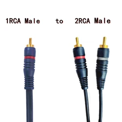Premium Gold - Plated RCA Audio Splitter Cable - 1.5M Male to Female Connector - 1.5M (1male to 2male)