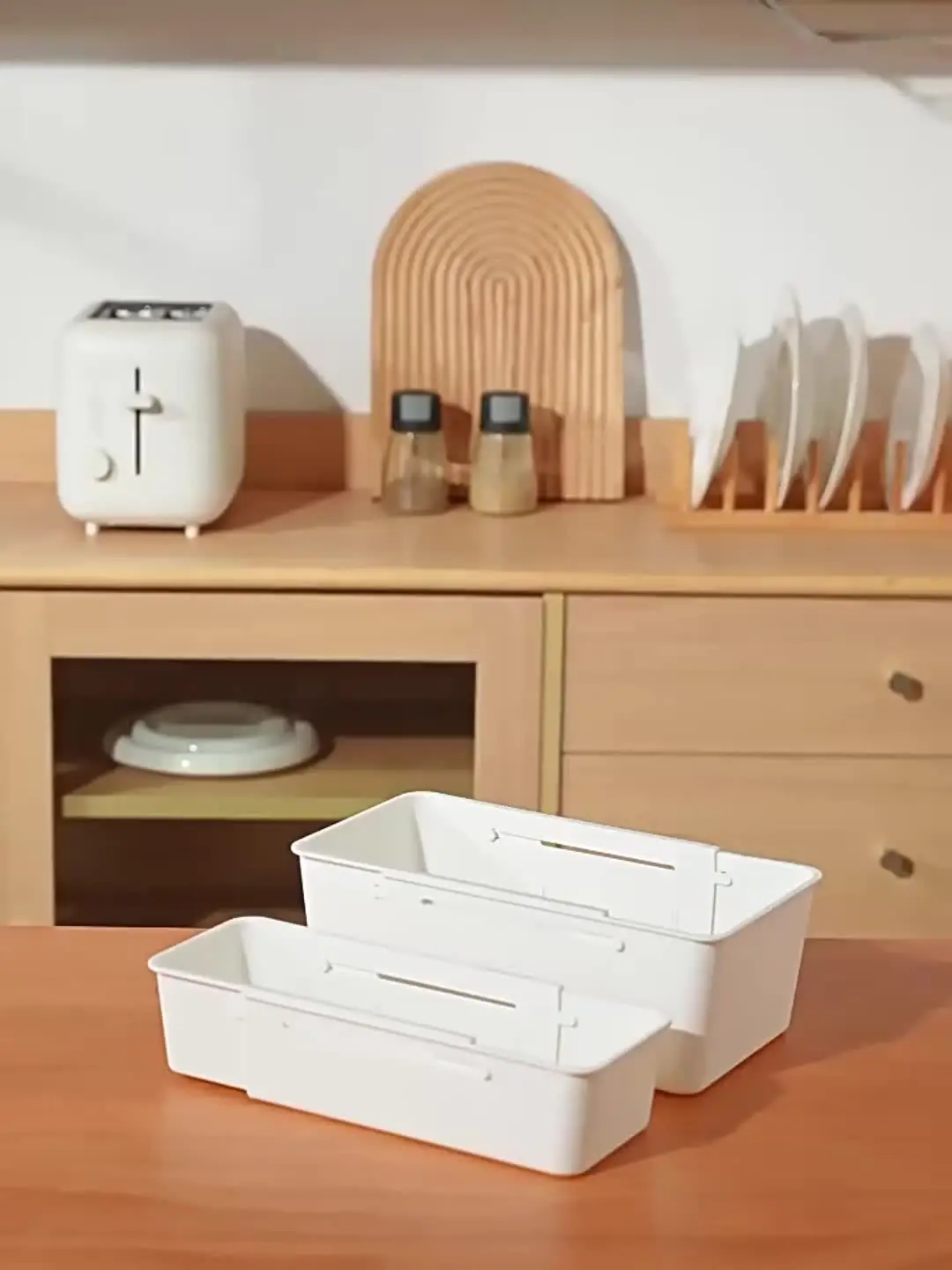 Compartment Storage Box Adjustable Functional Retractable Storage Box Home Storage Drawer With Divider Compartmentalized Design