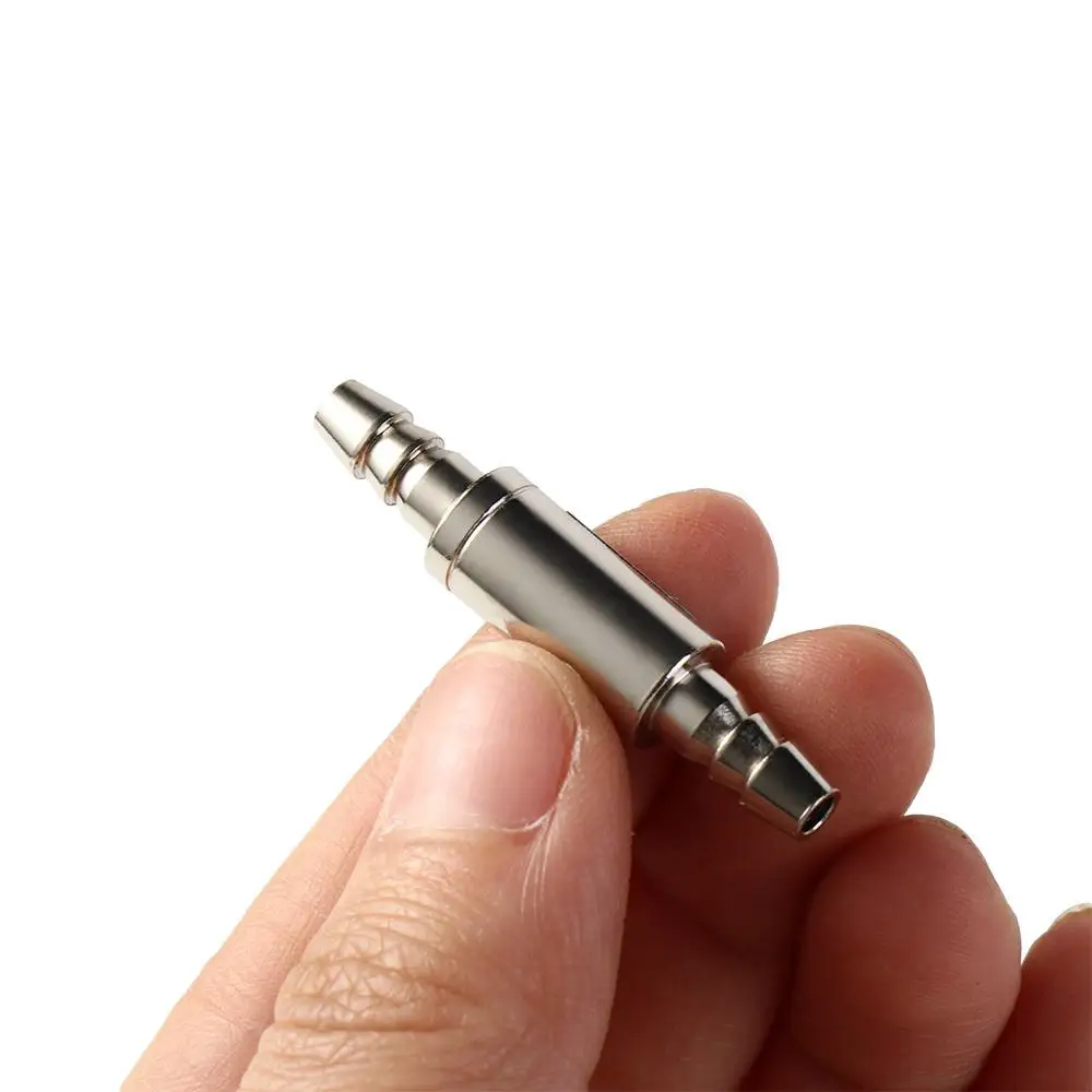 Durable Non-rust CO2 Check Valve Silver 4mm CO2 One Way Check Valve Stainless Steel Non-Return Fish Tank