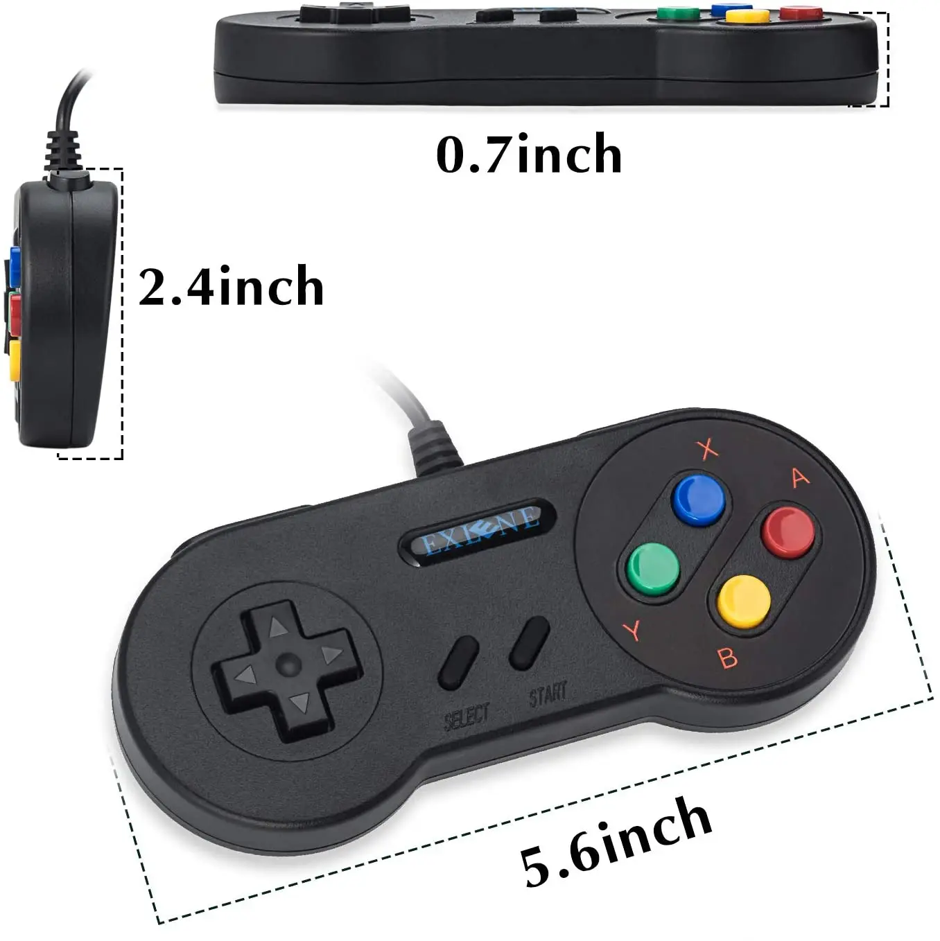 Exlene 2pc USB  е Ʈ  ̽ƽ  Ʈѷ  SNES  PC NESPi RetroPie Windows Raspberry Pi