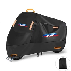 Motorcycle Cover UV Protection Dustproof Snowproof Outdoor Waterproof Cover - XXL  200cm (Black)