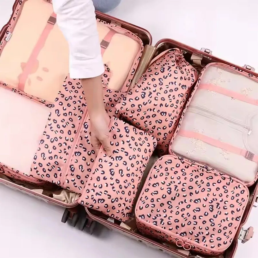 6-Piece Portable Travel Organizer Set for Clothes, Shoes, and Accessories