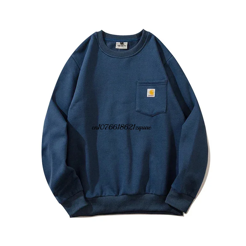 핫 Carhartt Wip 하라주쿠 카와이 여성 남성 플리스 블랙 화이트 긴팔 그래픽 풀오버, 십대 소녀 빈티지 맨투맨