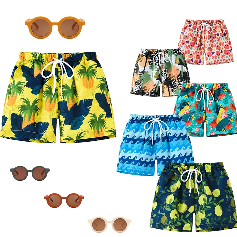 

Baby Boys Girls Summer Swimming Trunks Shorts Beach Swimwear Toddler Casual Pants Boy Hawaii Styles + Eyeglass Swimsuit Set 2-8T
