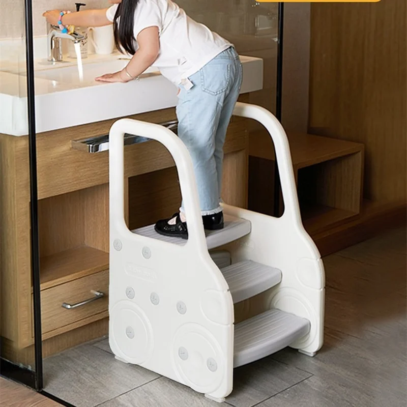 

Cartoon Car Climbing Bathroom Footstool Baby Step Stool Children's Washbasin Foot Stair Stools