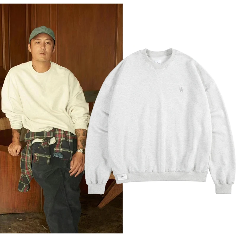 Gray White MADNESS Sweatshirts Crewneck Men Women Oversize Casual MDNS Hoodie JAPAN