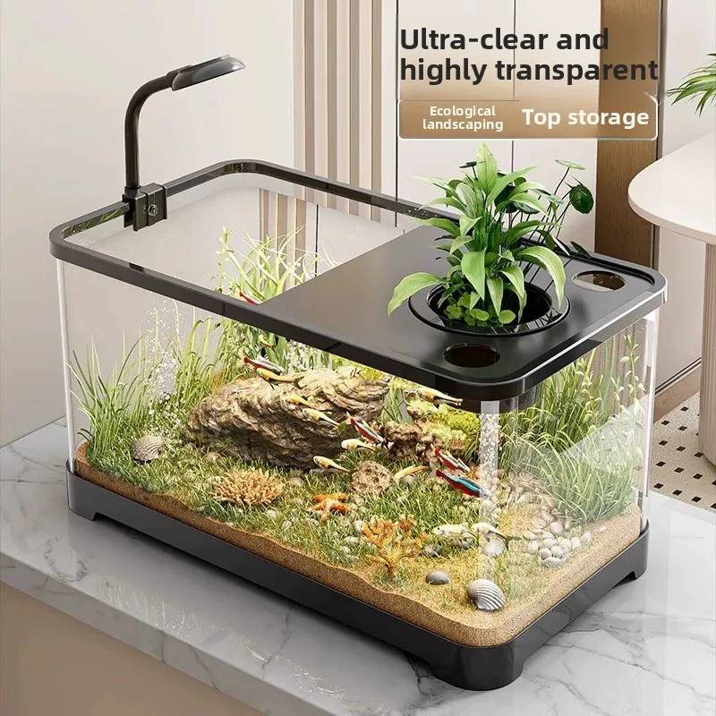 Fish tank 2025 new home landscaping full set of ecological water