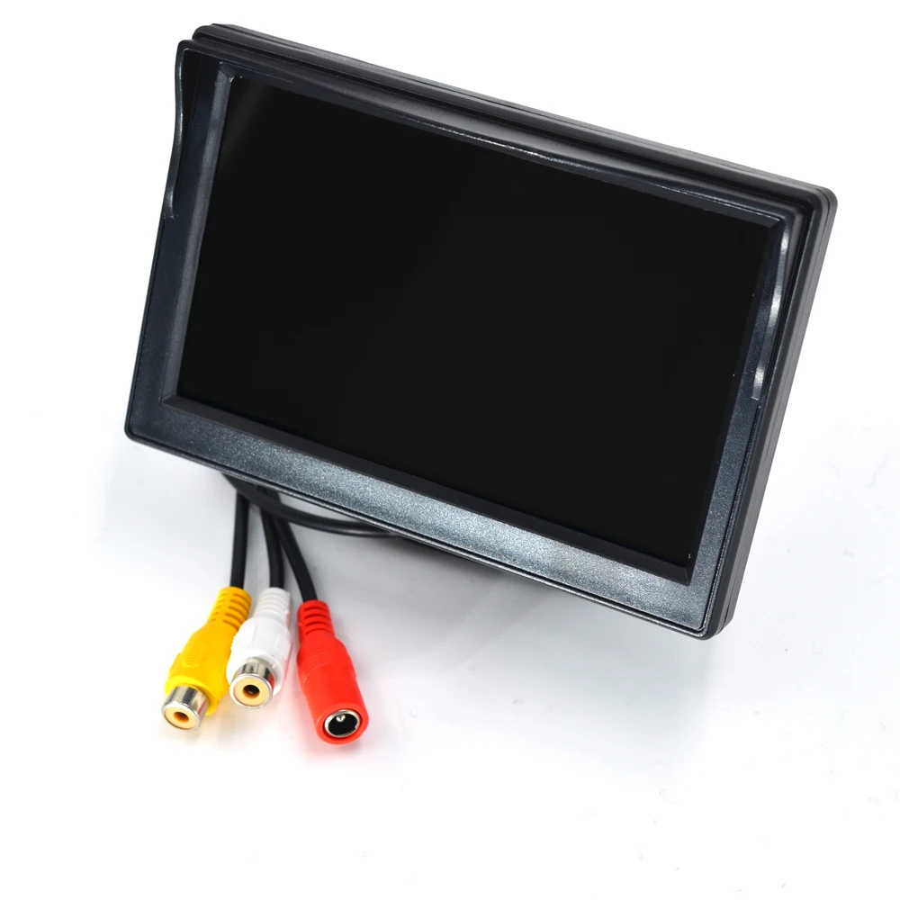5 Inch Car Monitor TFT LCD Digital 800*480 16:9 Screen 2 Way Video Input or Wireless Reverse Rear View Camera Parking