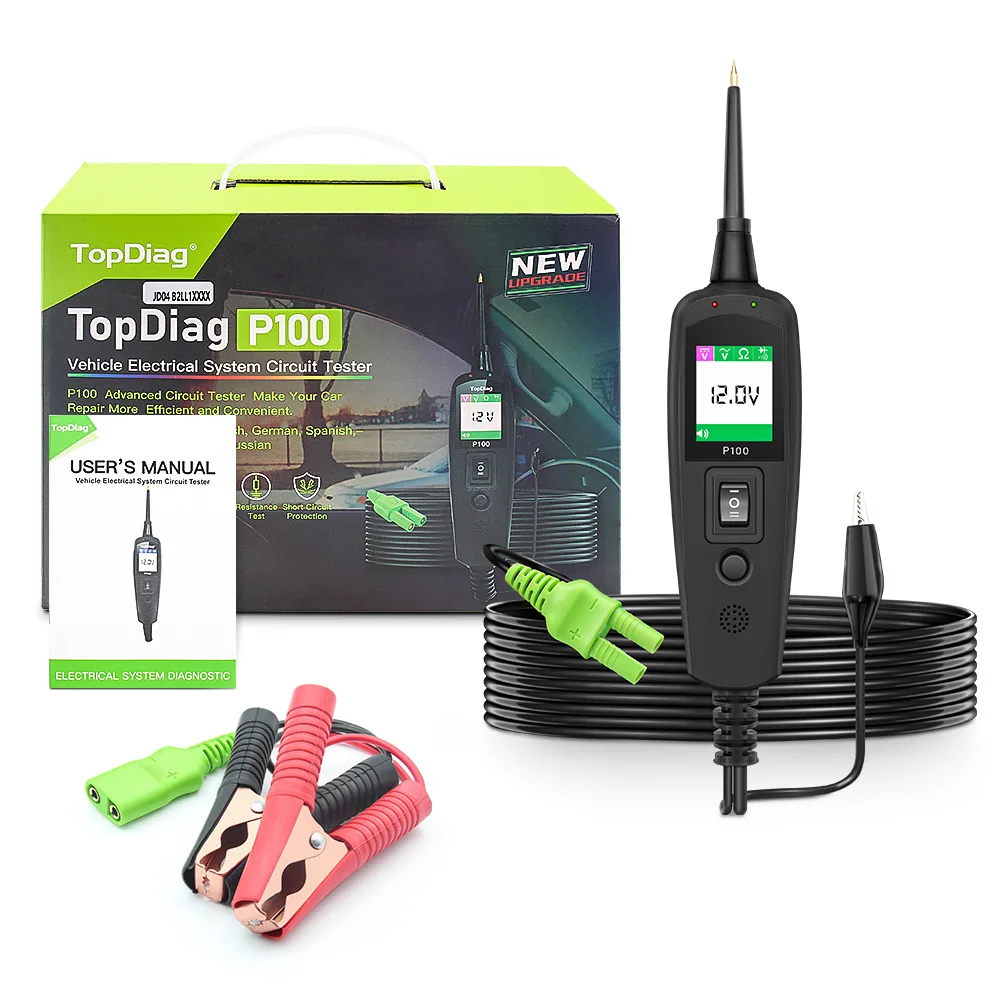 

Topdiag P100 Electrical Circuit Tester 6M Multifunctional Circuit Detector Original Automotive Electrical Circuit System Tester