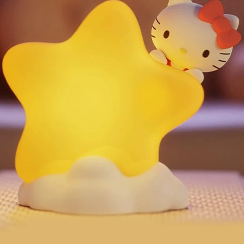 

Miniso Sanrio My Melody Star Night Light Kuromi Cinnamoroll Pom Pom Purin Cartoon Desktop Decoration Lamp Kids Sleeping Lights