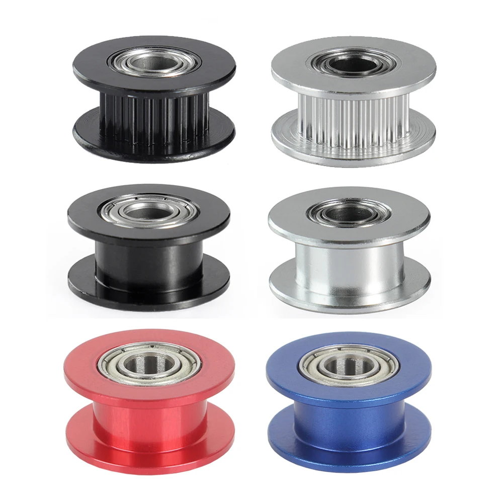 5 Pièces Double Roulements 20 Dents Poulie Roue En Aluminium 5mm