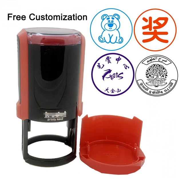 Round Self Inking Stamp Personalized  Custom Stamps Personalized Logo -  Round Stamp - Aliexpress