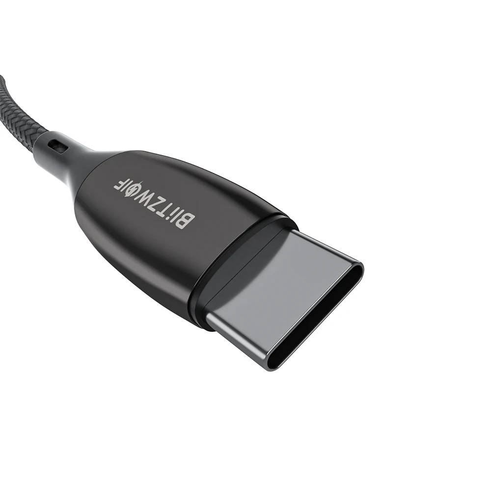 Blitzwolf-tipo c para tipo c Cabo 100w pd Carregamento Rápido Usb para Usb c Cabo de Exibição para Xiaomi Poco f3 Realme Macbook - Image 4