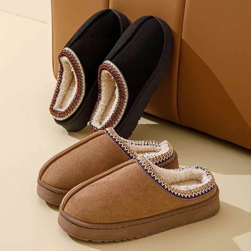 Fluffy Women’s House Slippers – Plush Winter Flats, Elegant Casual Footwear, Large Size 31 Beach Footwear Sandals