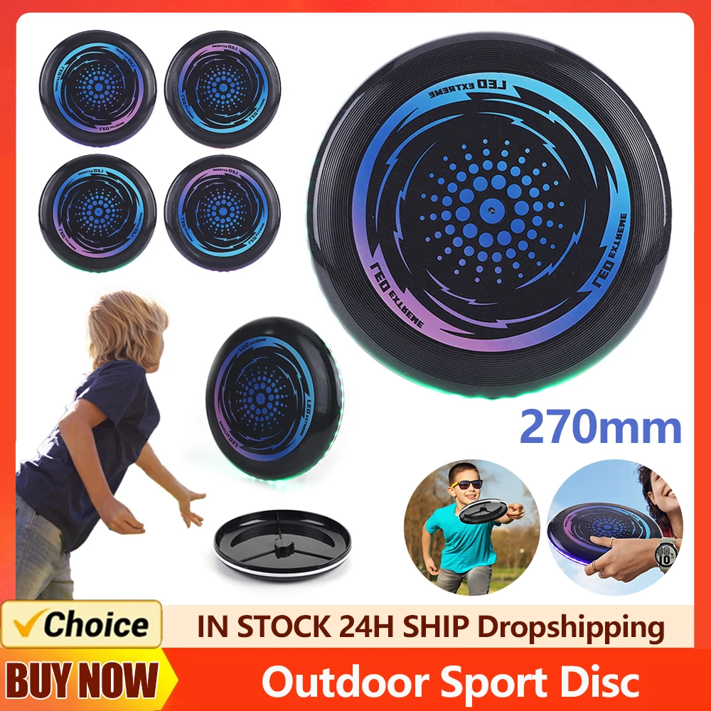 Flying Disc LED Light Up Flying Disc Glow in The Dark Ultimate Brightness Glowing Golf 49 LEDs for Outdoor Sports