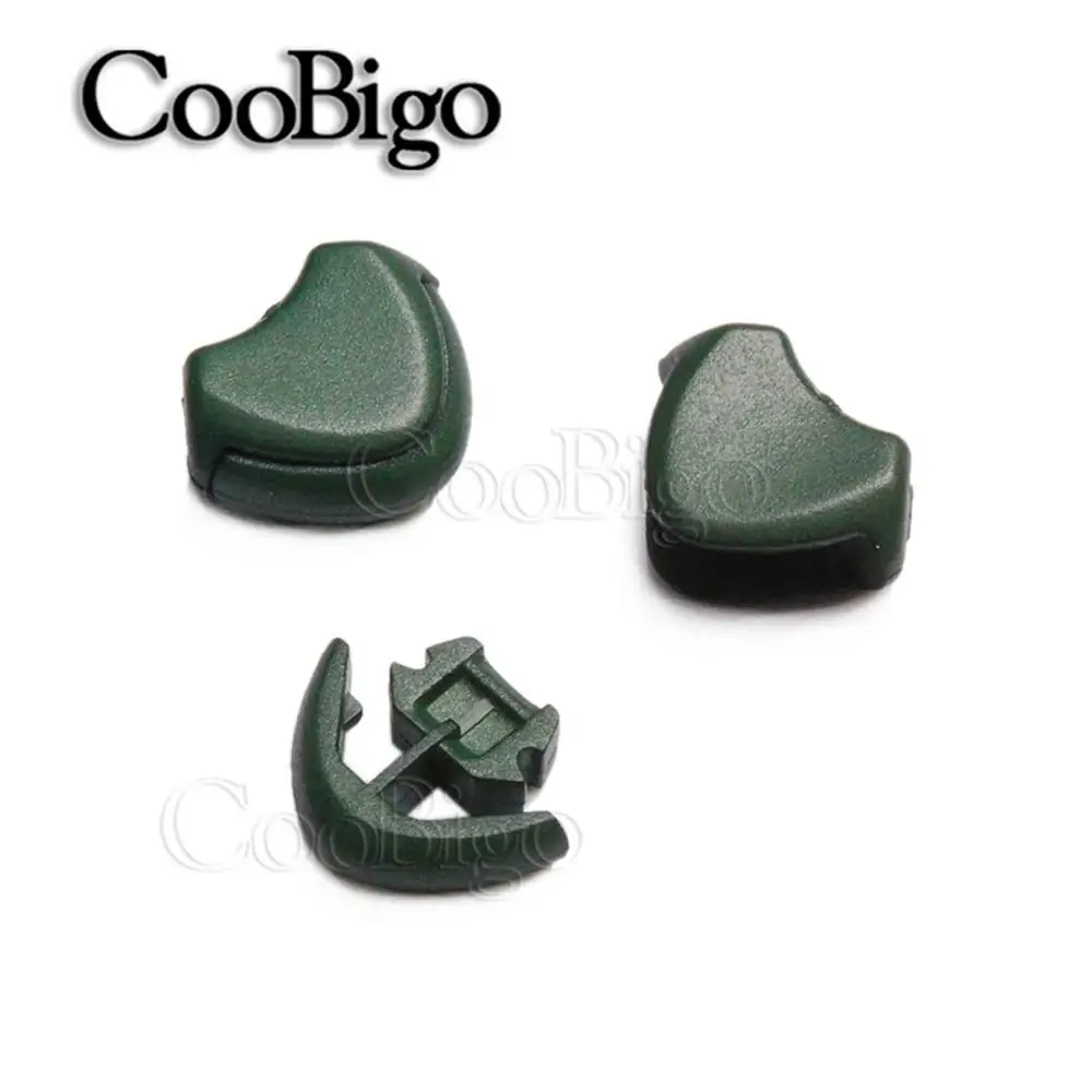 20 Fermagli A Campana Per Cordoncino - Plastica Bianca, Per Zaini, Lacci, Abbigliamento