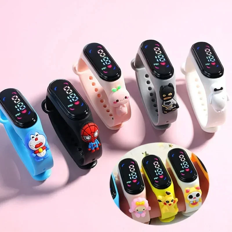 Children's electronic sports watch swimming waterproofing LED Student Kids Touch Cartoon Electronic Watch Boys Girls Gifts Toys