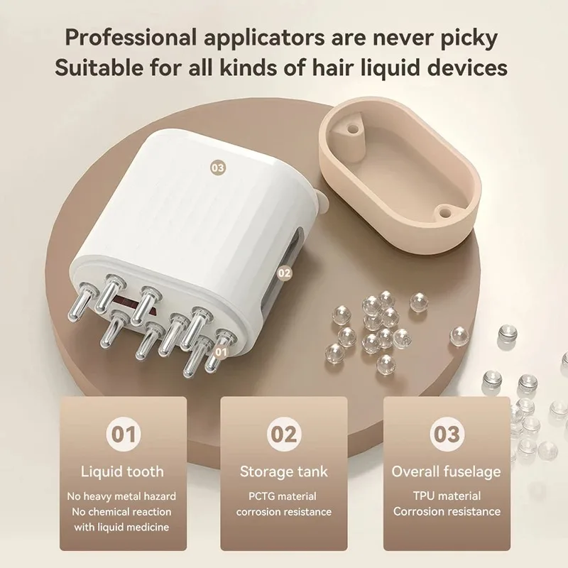 Waterproof Head Scratcher Electric Head Scalp Massager Hair Growth Oil Serum Comb Regrowth Hair Treatment With Red Light Therapy