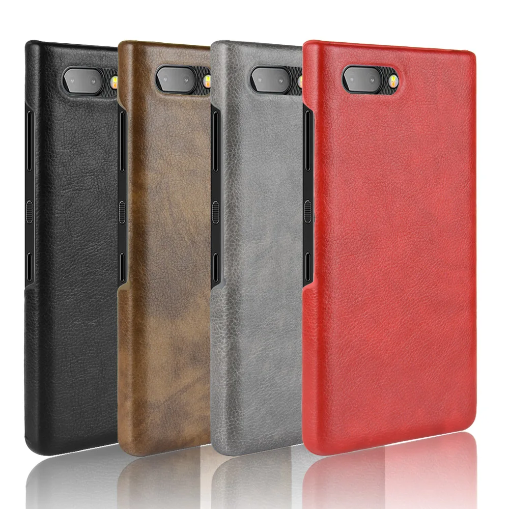 For BlackBerry Key Two Key2 Case Colored PU Leather Skin Hard Back