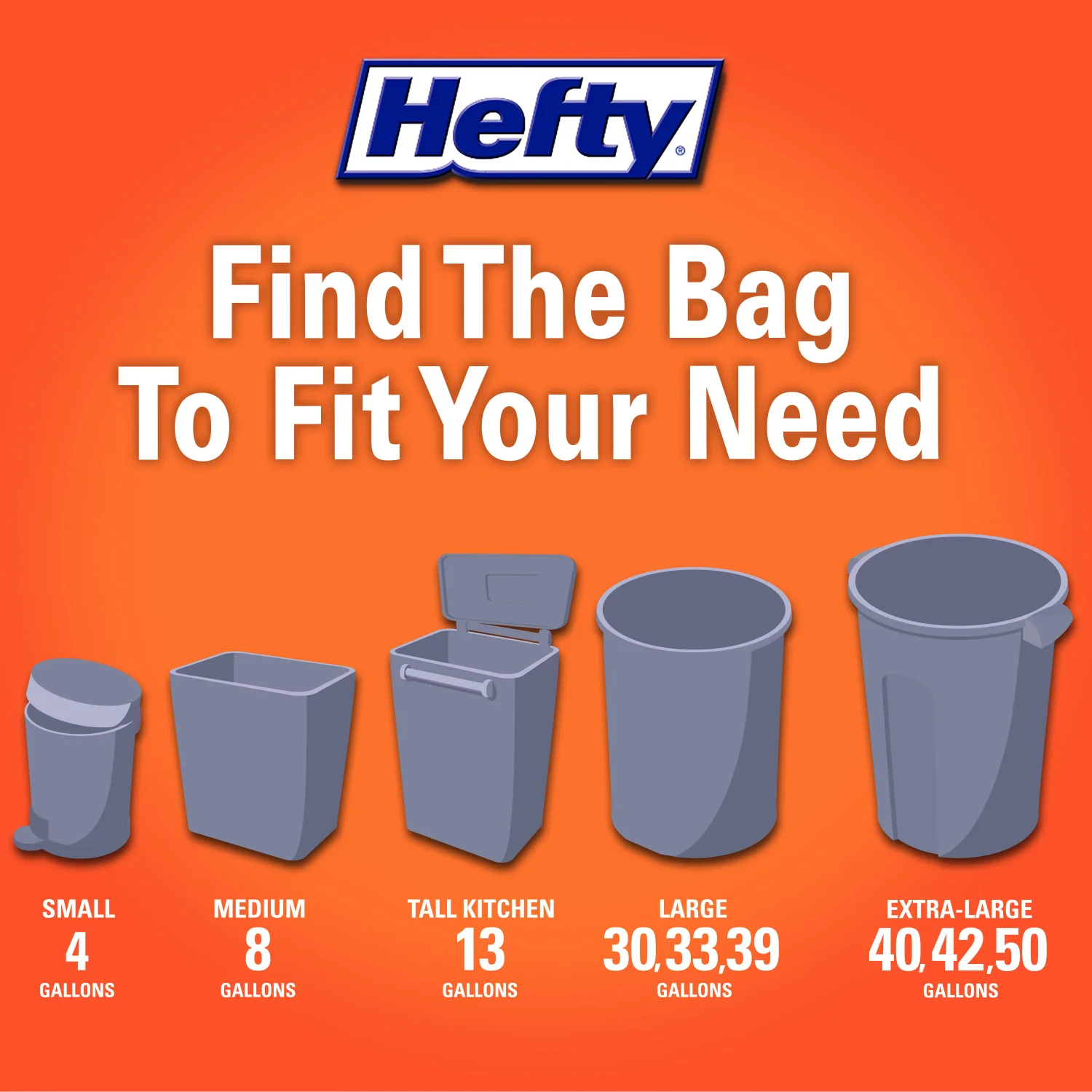 Hefty Small Garbage Bags, Drawstring, Fabuloso Scent, 4 Gallon, 20 Count