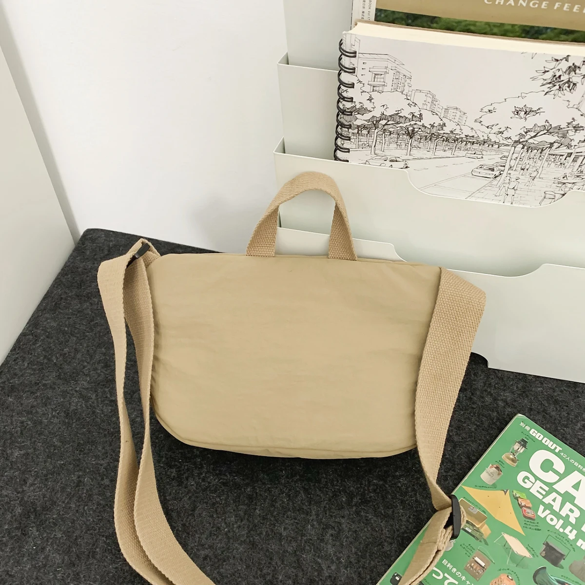 2025 New Men's Shoulder Bag Men's Outdoor Functional Multifunctional Shoulder Bag Boys Commuting Shoulder Bag Storage Bag Women