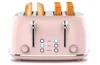 Retro Toaster 4 Slice with Extra Wide Slots Bagel, Defrost, 6 Browning Levels, Dual Independent Controls, Removable Crumb Tray 1