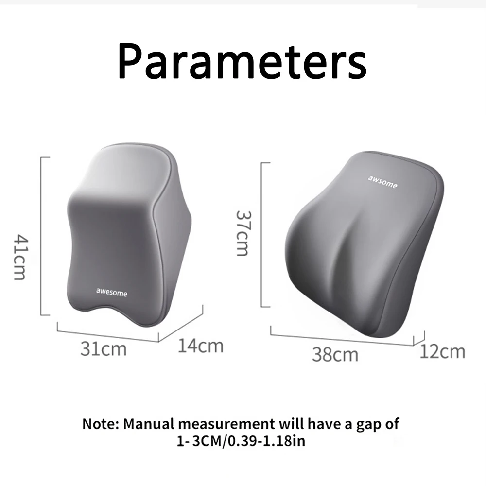Car Neck Pillow Headrest Universal Soft Memory Foam Pillows Lumbar Back Support Suit Auto Cushion Supplies Interior Accessories