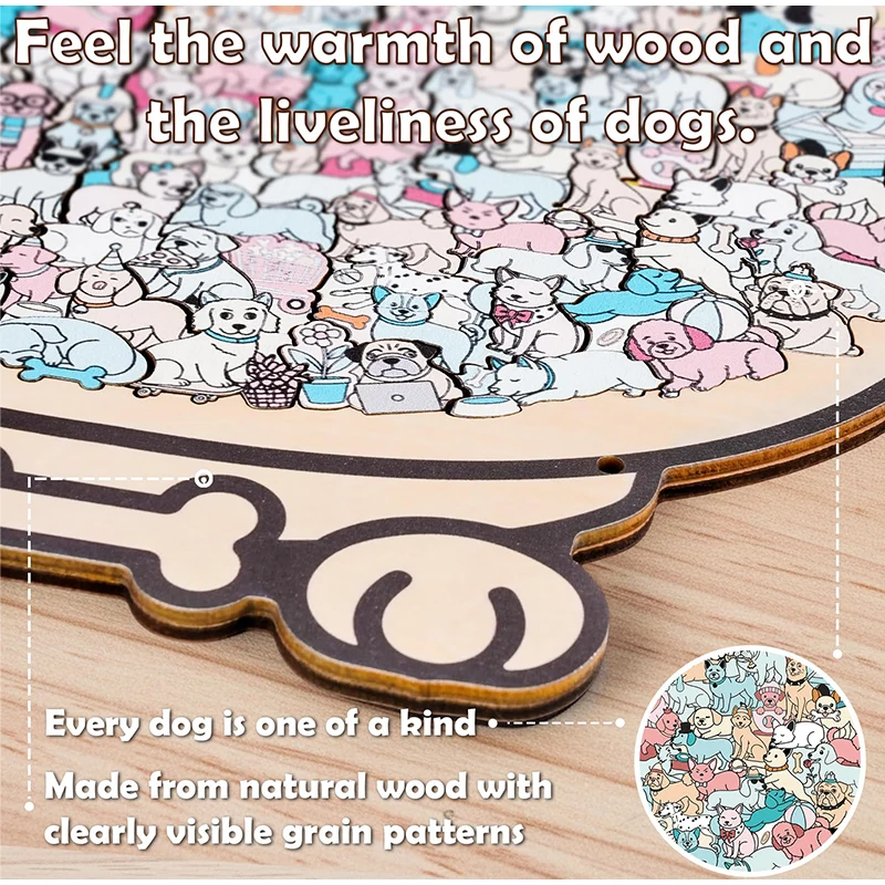 Wooden dog puzzle game - image 2